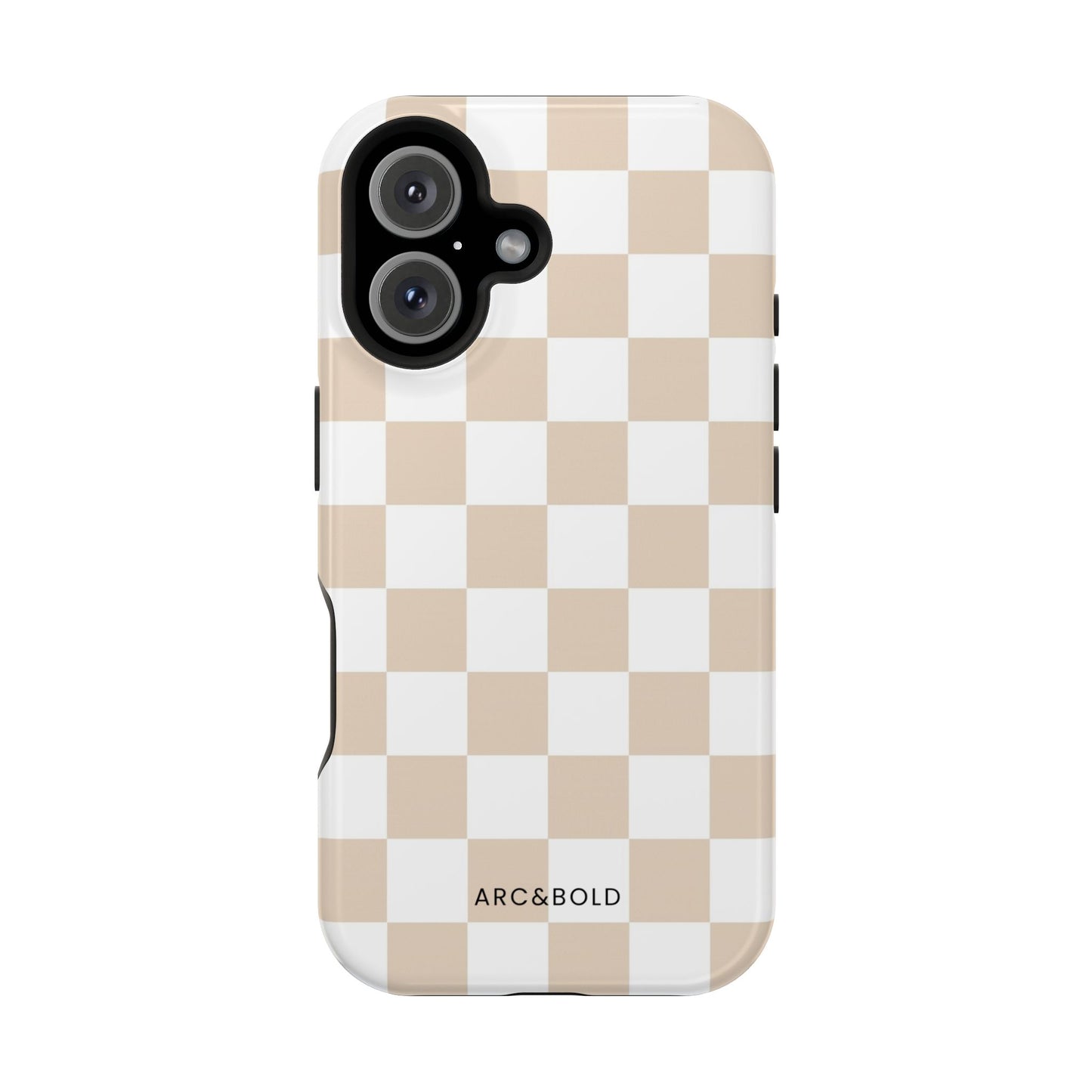 Beige Checker - Magnetic Phone Case - Arc & Bold