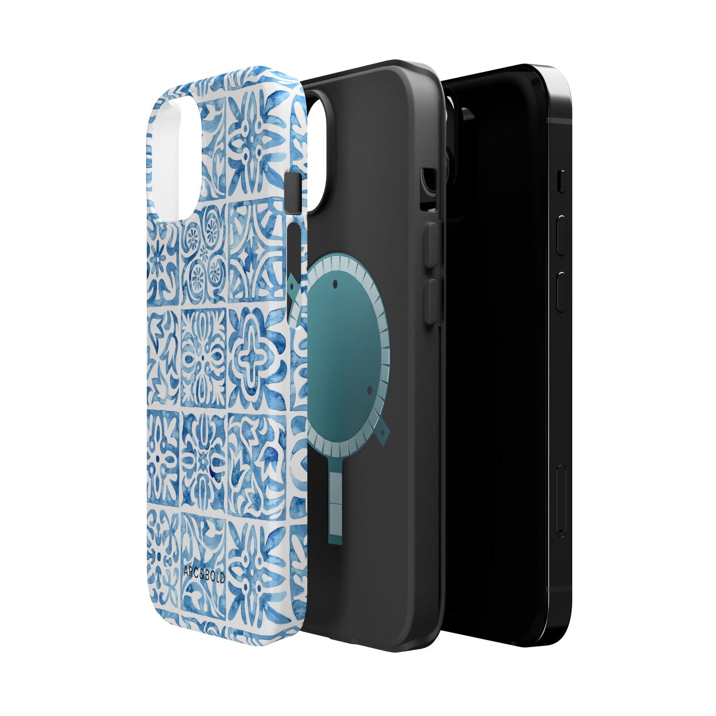 Blue Mosaic - Magnetic Phone Case - Arc & Bold