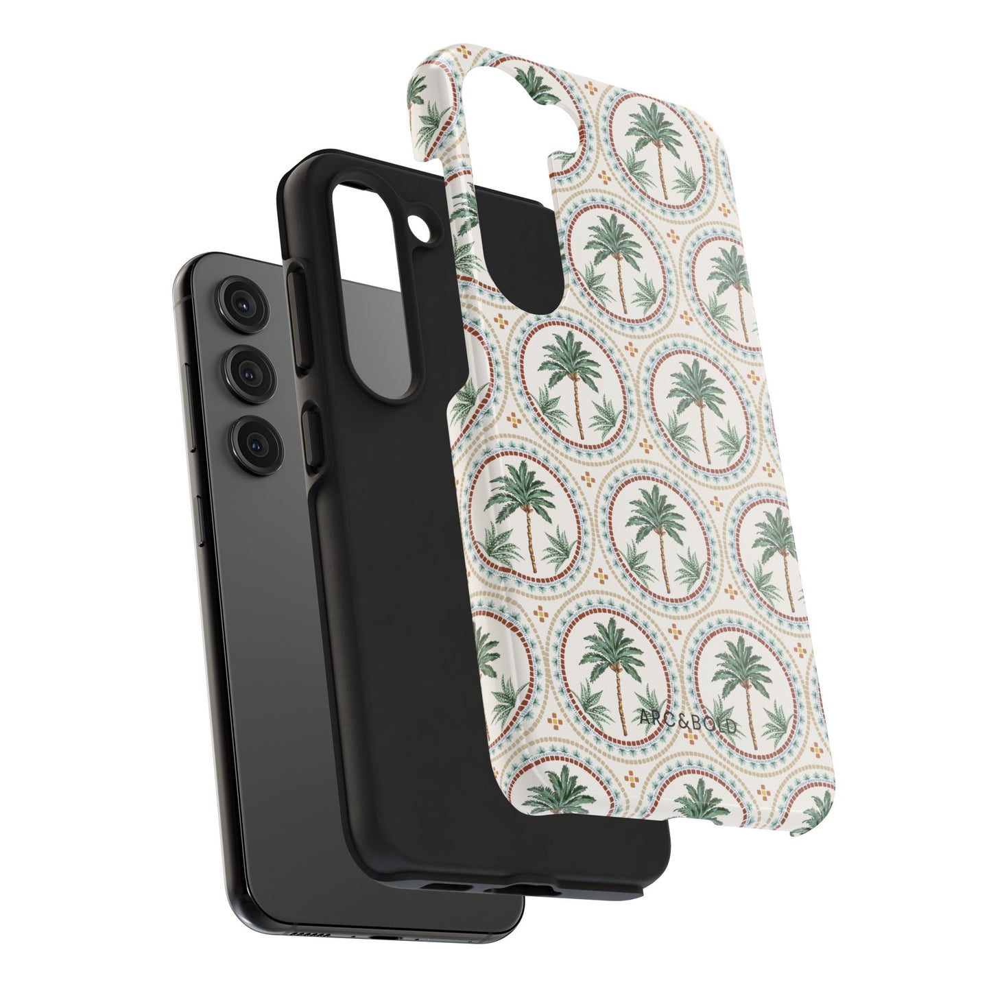 Tropical Tile Palm - Tough Phone Case - Arc & Bold