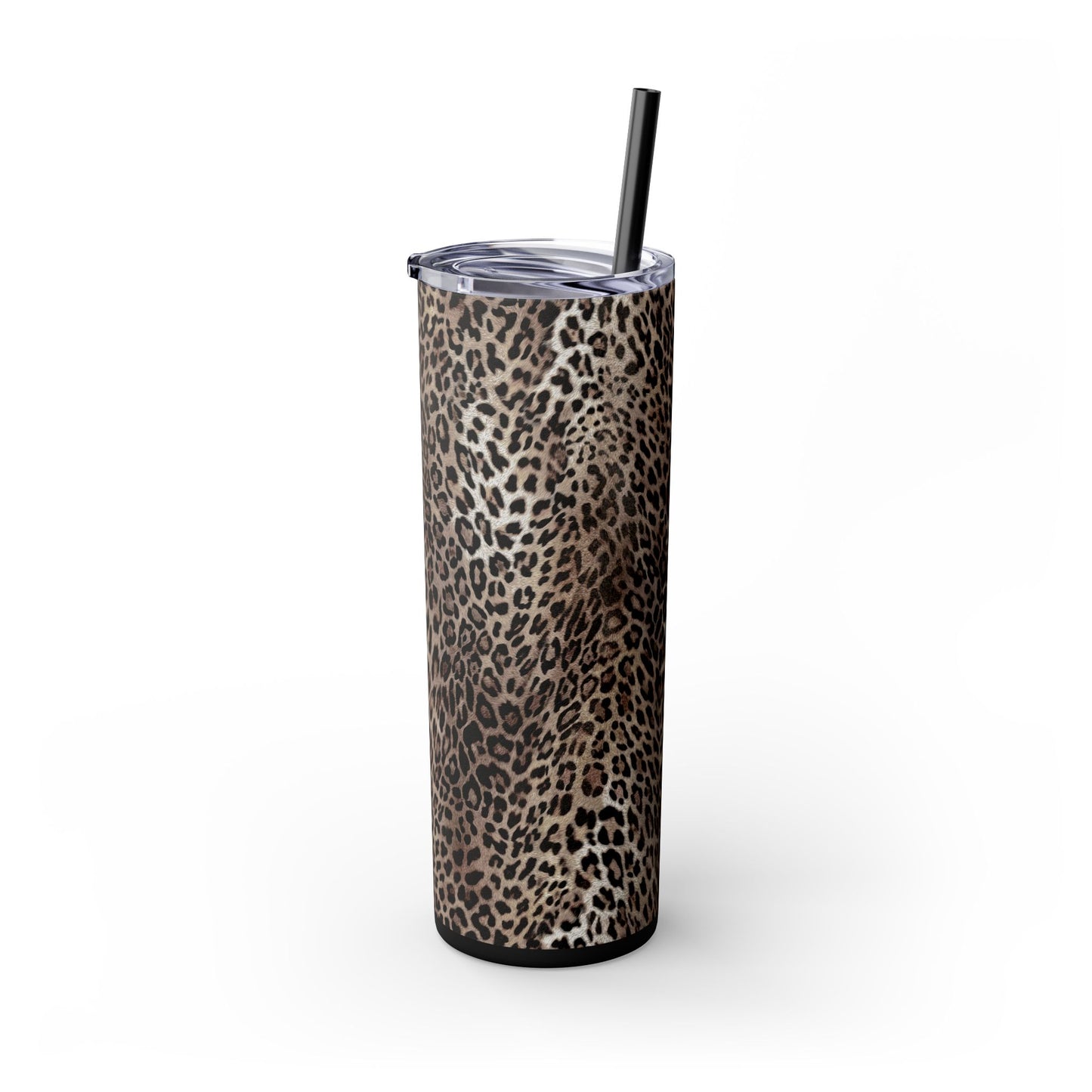 Bold Leopard - Skinny Tumbler with Straw, 20oz