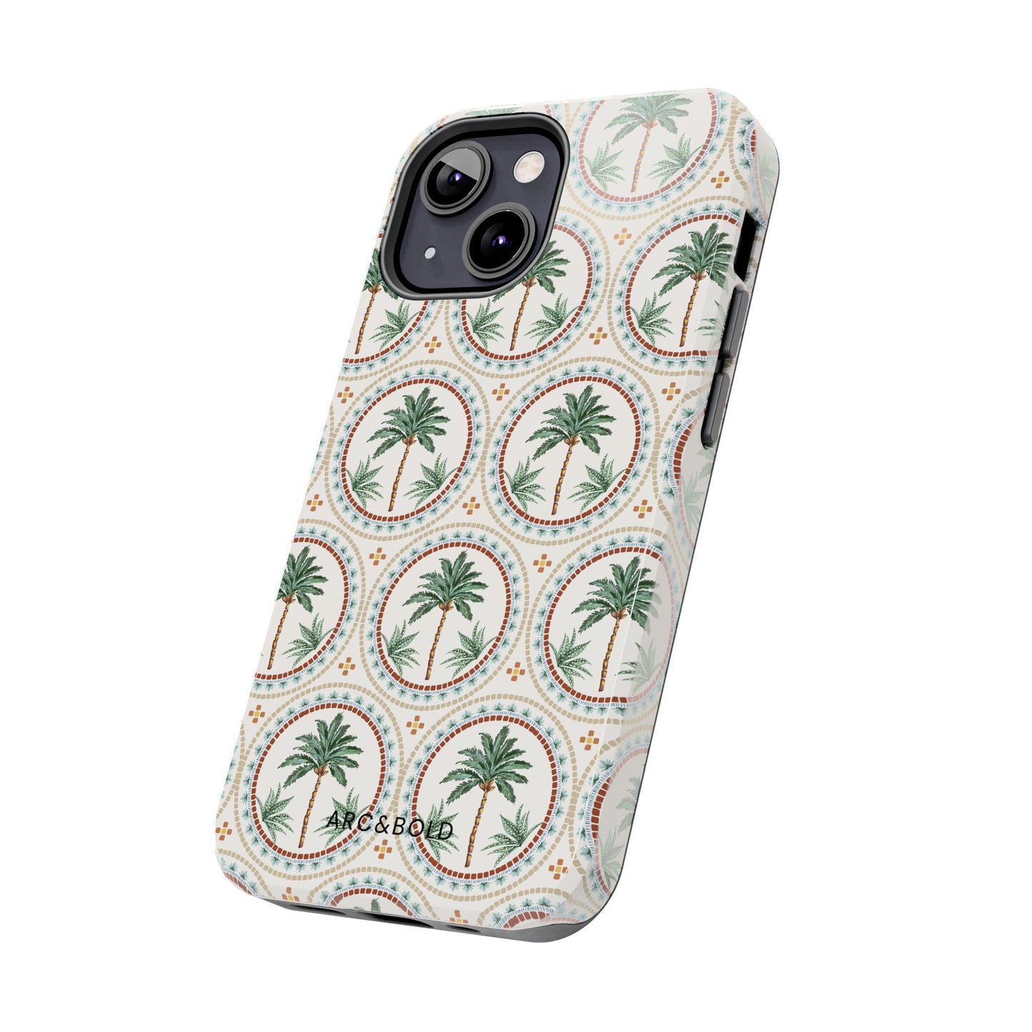 Tropical Tile Palm - Tough Phone Case - Arc & Bold