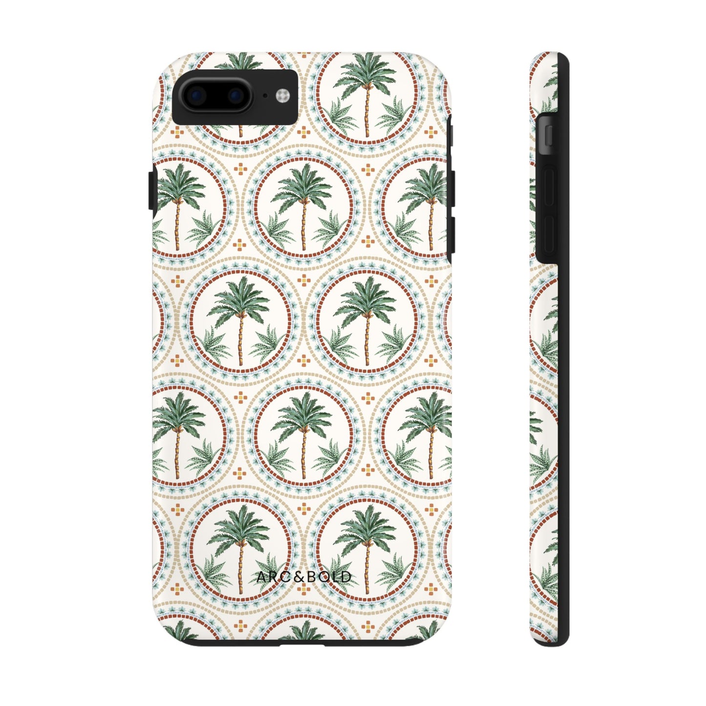 Tropical Tile Palm - Tough Phone Case - Arc & Bold