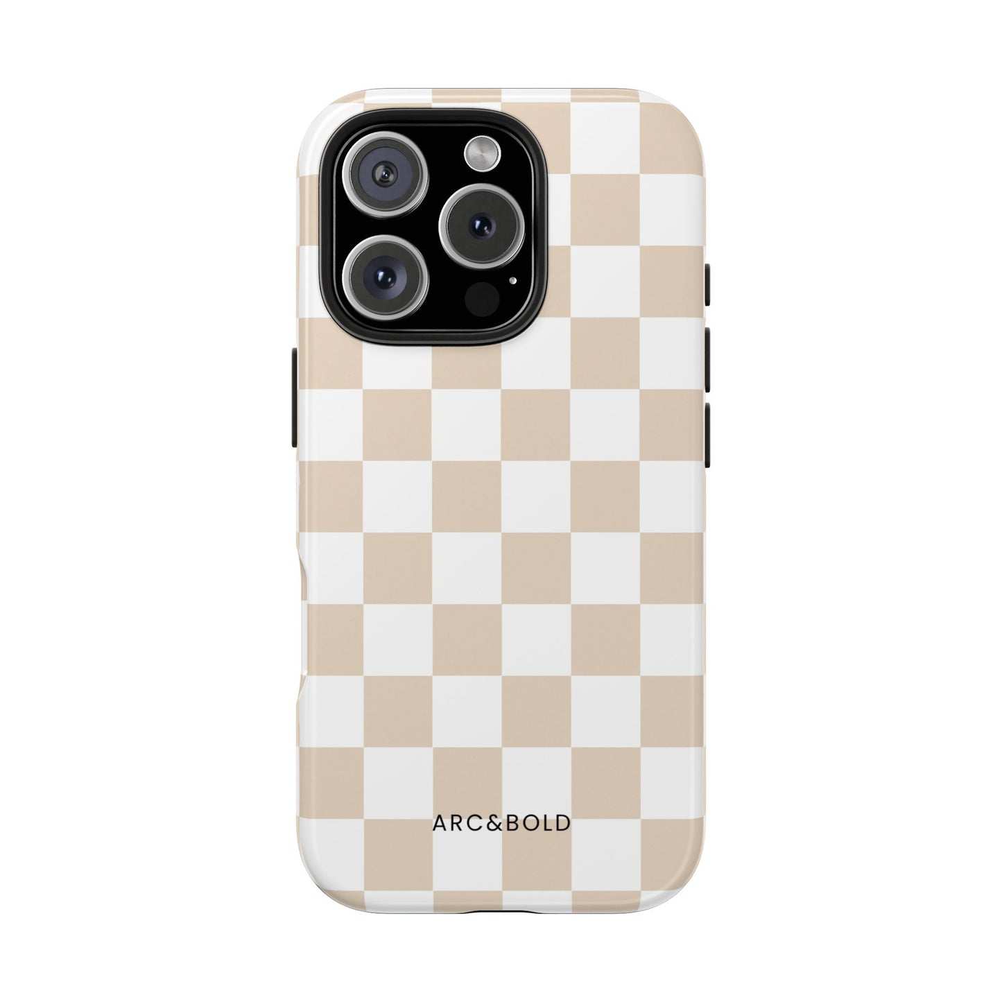 Beige Checker - Tough Phone Case - Arc & Bold