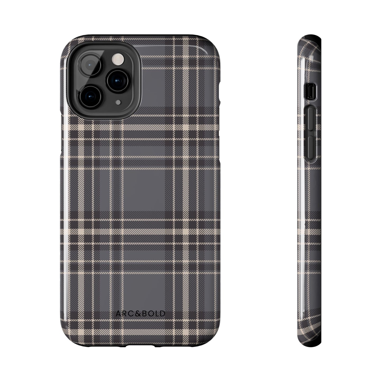 Monochrome Tartan - Tough Phone Case