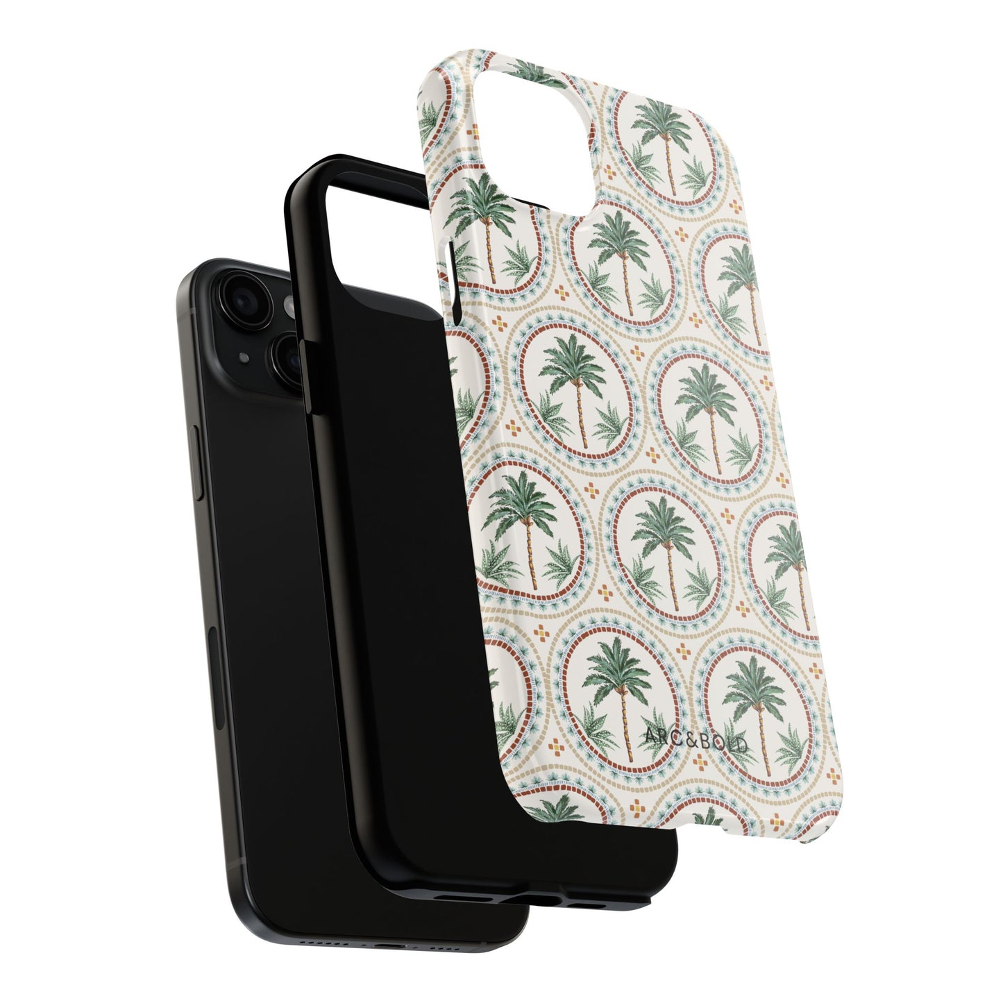 Tropical Tile Palm - Tough Phone Case - Arc & Bold