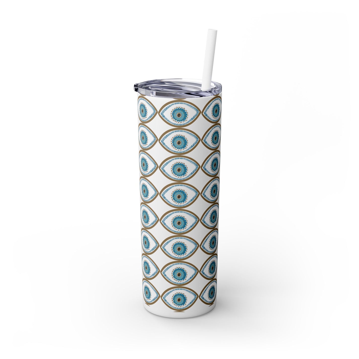 Evil Eye - Skinny Tumbler with Straw, 20oz