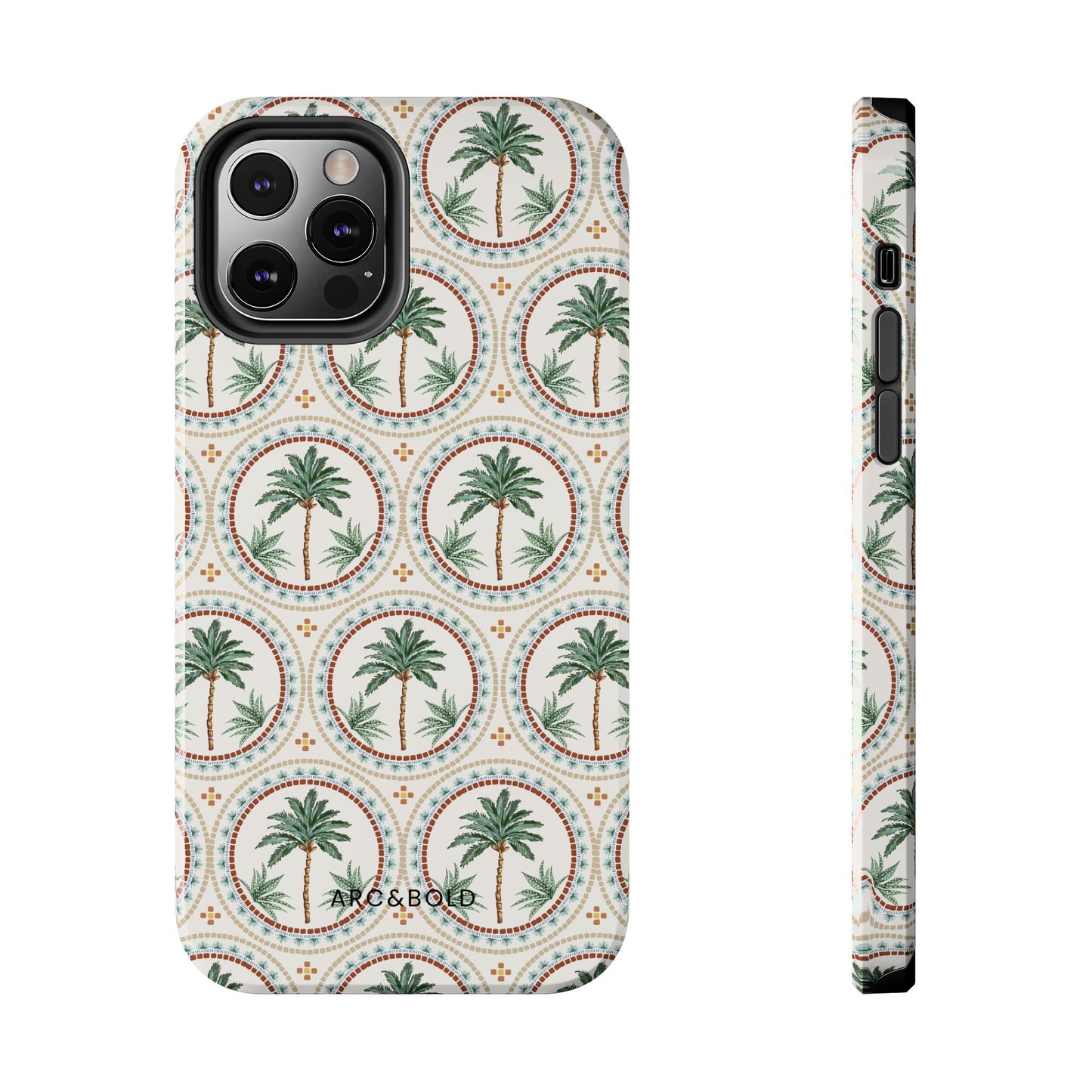 Tropical Tile Palm - Tough Phone Case - Arc & Bold