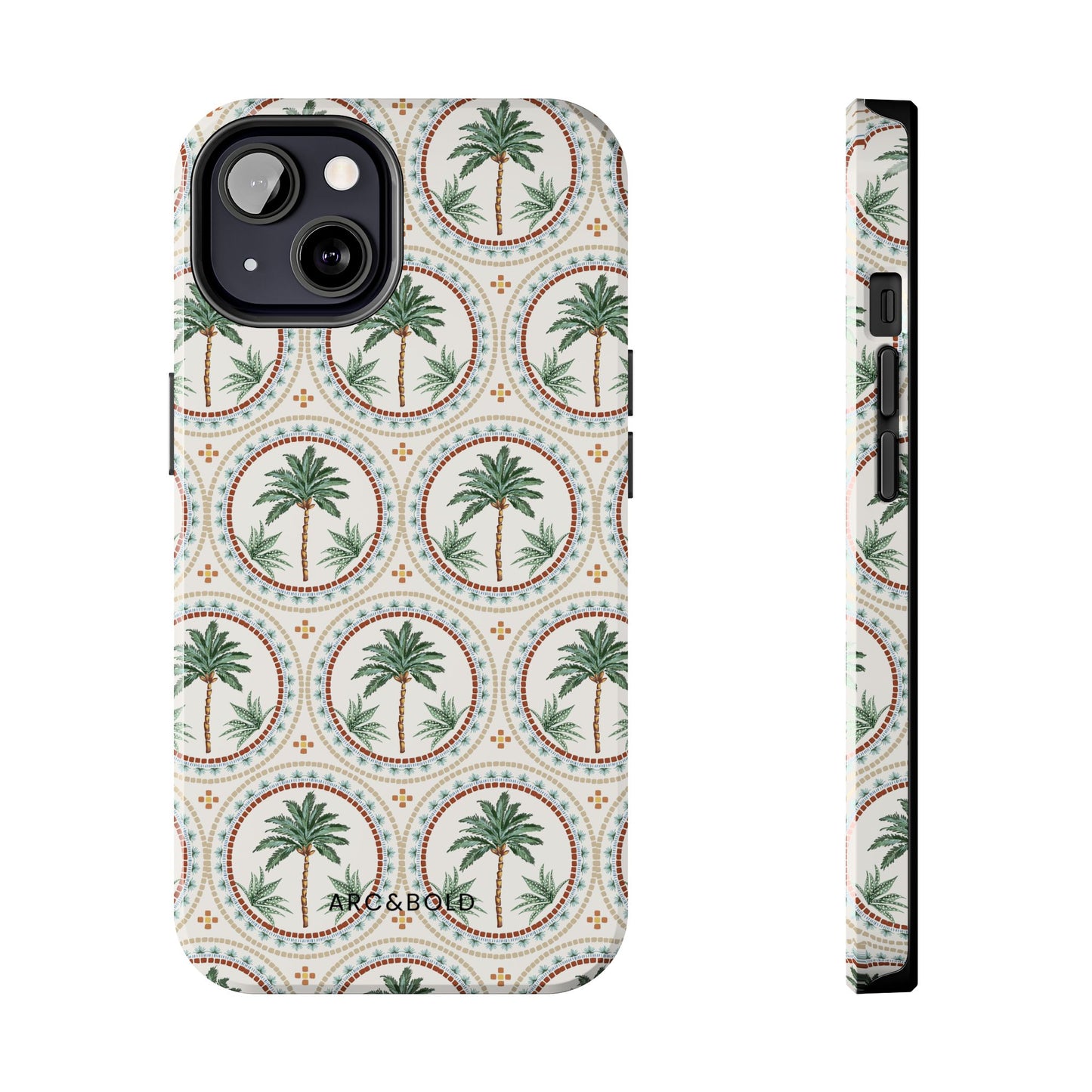 Tropical Tile Palm - Tough Phone Case - Arc & Bold