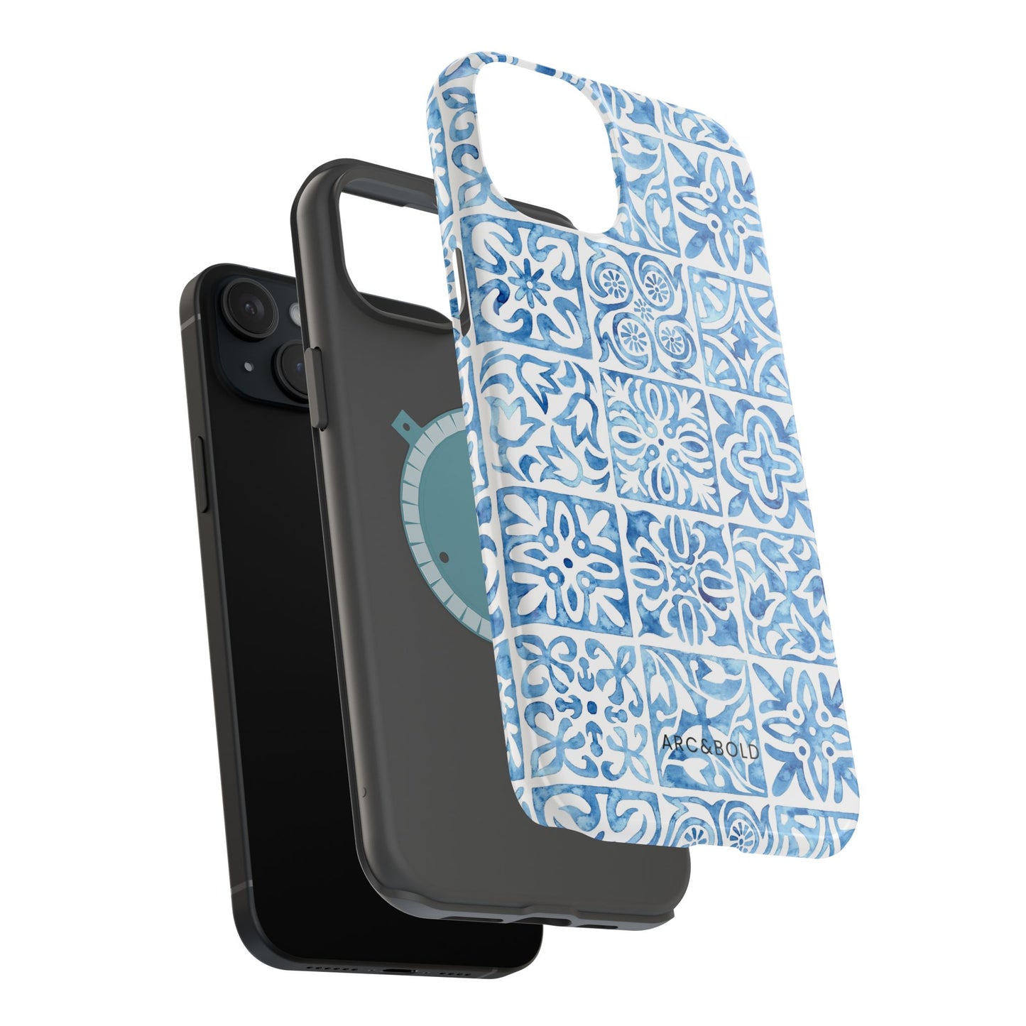 Blue Mosaic - Magnetic Phone Case - Arc & Bold