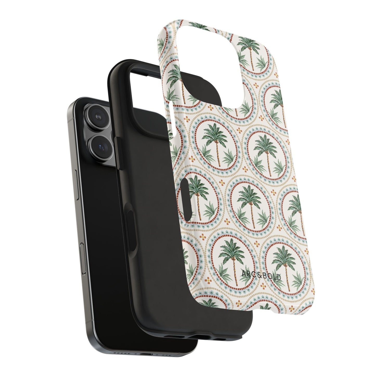 Tropical Tile Palm - Tough Phone Case - Arc & Bold