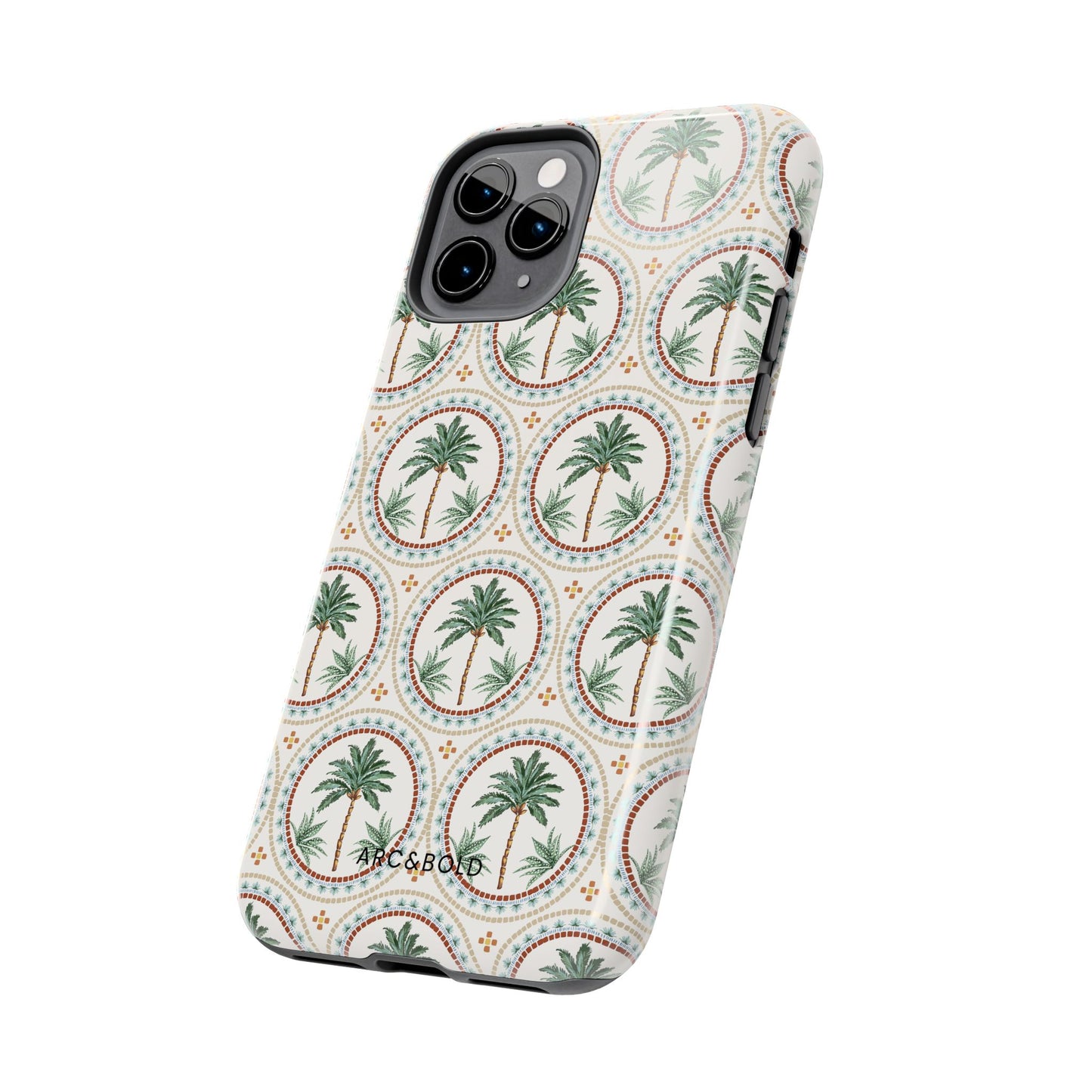Tropical Tile Palm - Tough Phone Case - Arc & Bold