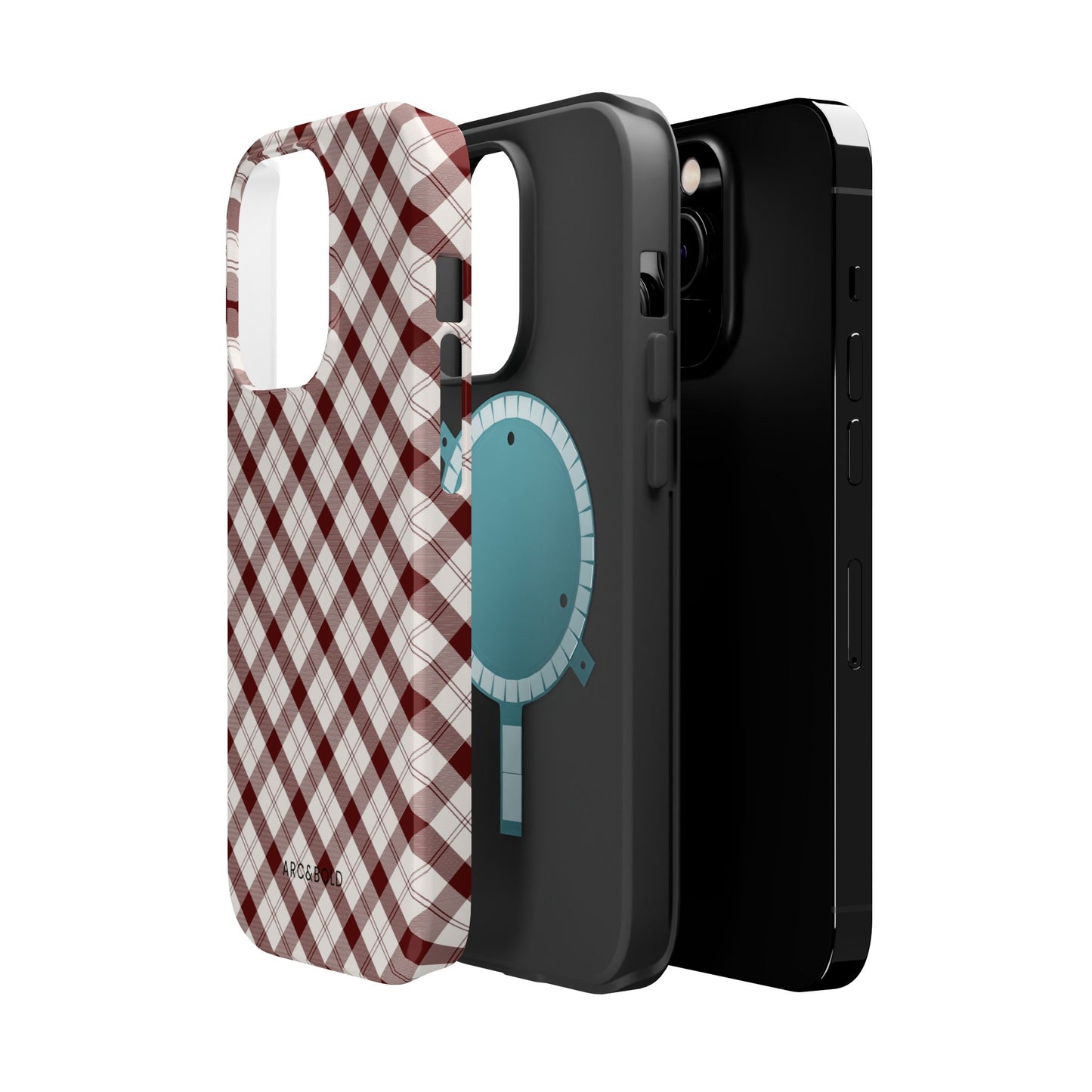 Maroon - Magnetic Tough Case - Arc & Bold