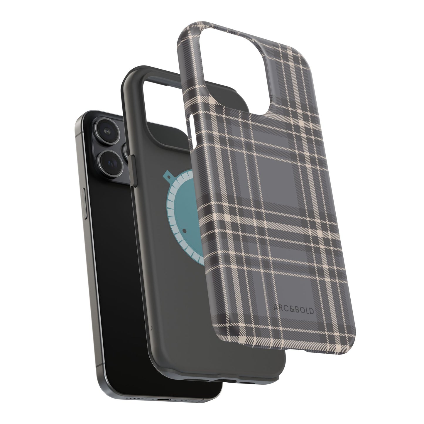 Monochrome Tartan - Magnetic Tough Case - Arc & Bold