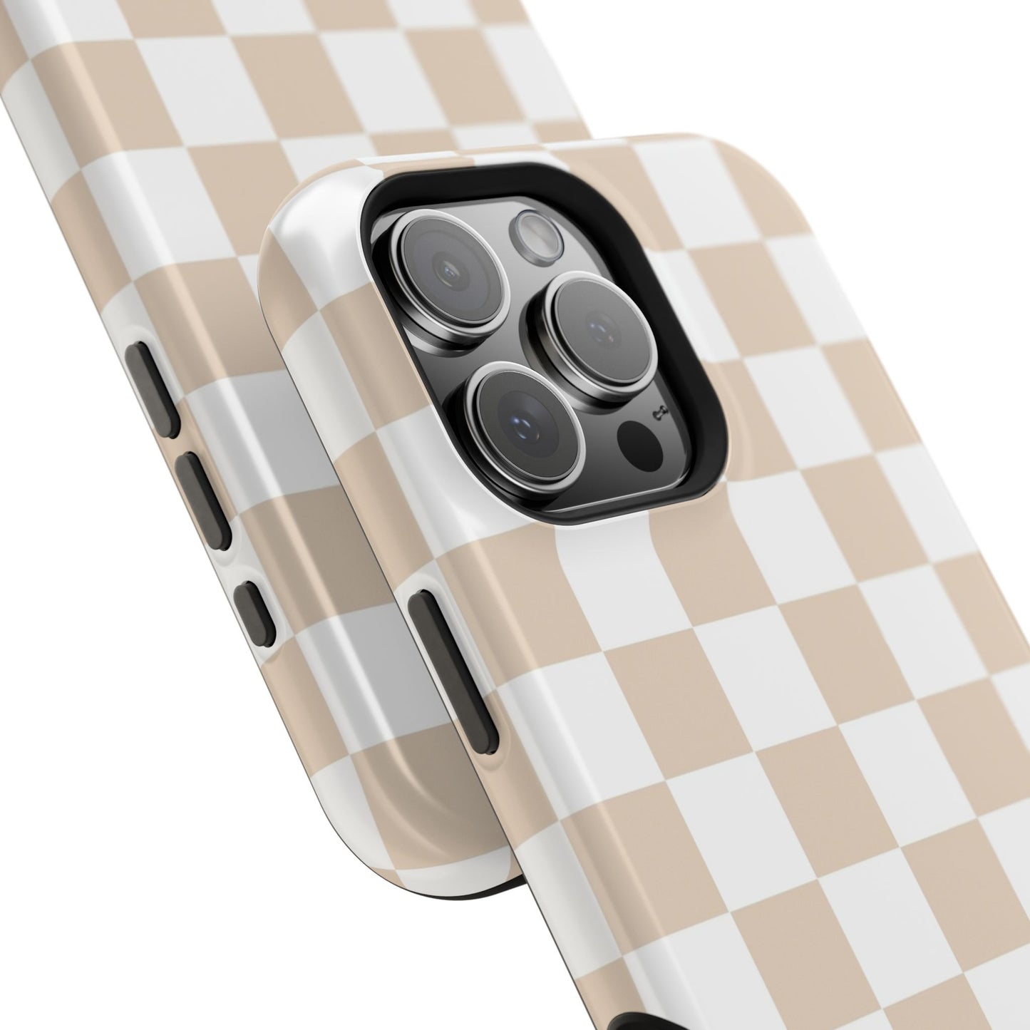 Beige Checker - Magnetic Phone Case - Arc & Bold