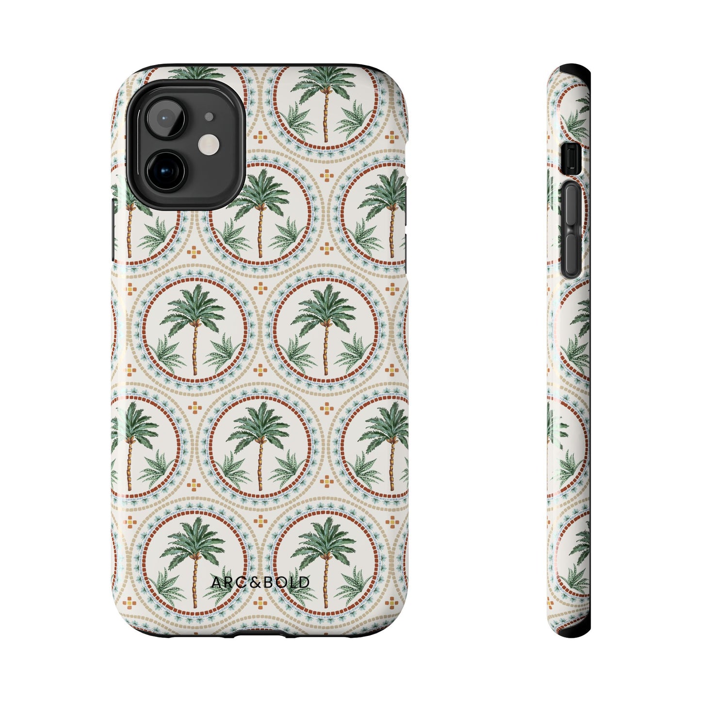 Tropical Tile Palm - Tough Phone Case - Arc & Bold