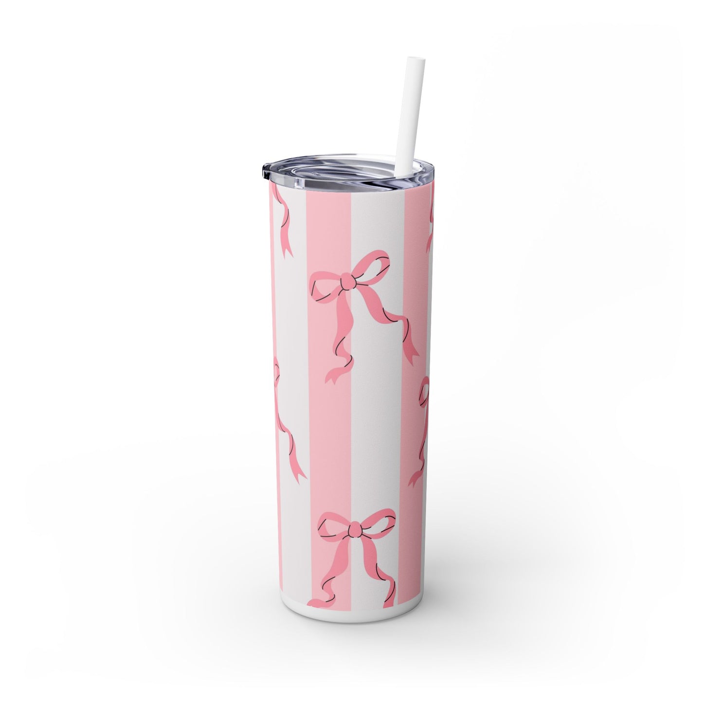 Pretty in Pink - Skinny Tumbler with Straw, 20oz