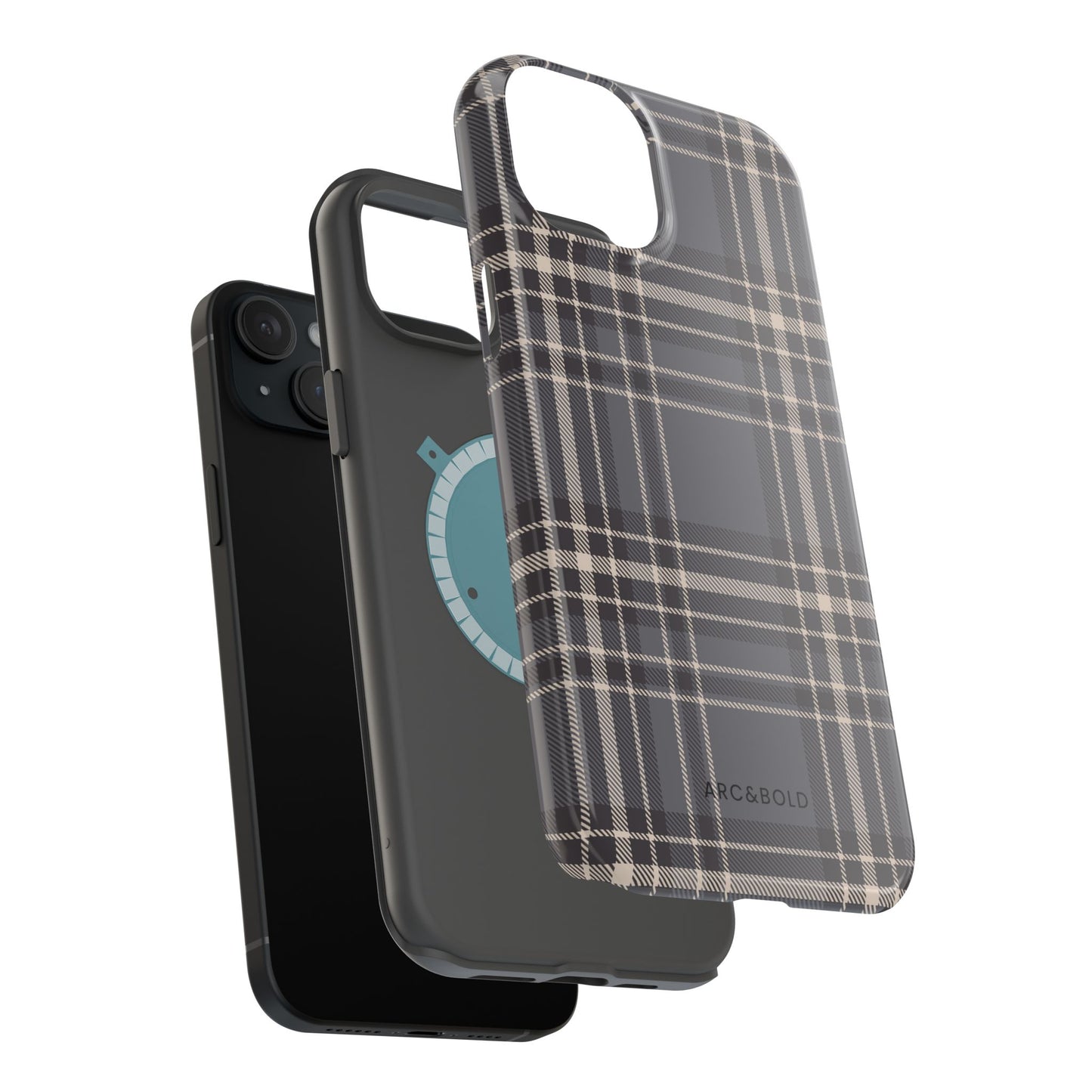 Monochrome Tartan - Magnetic Tough Case - Arc & Bold