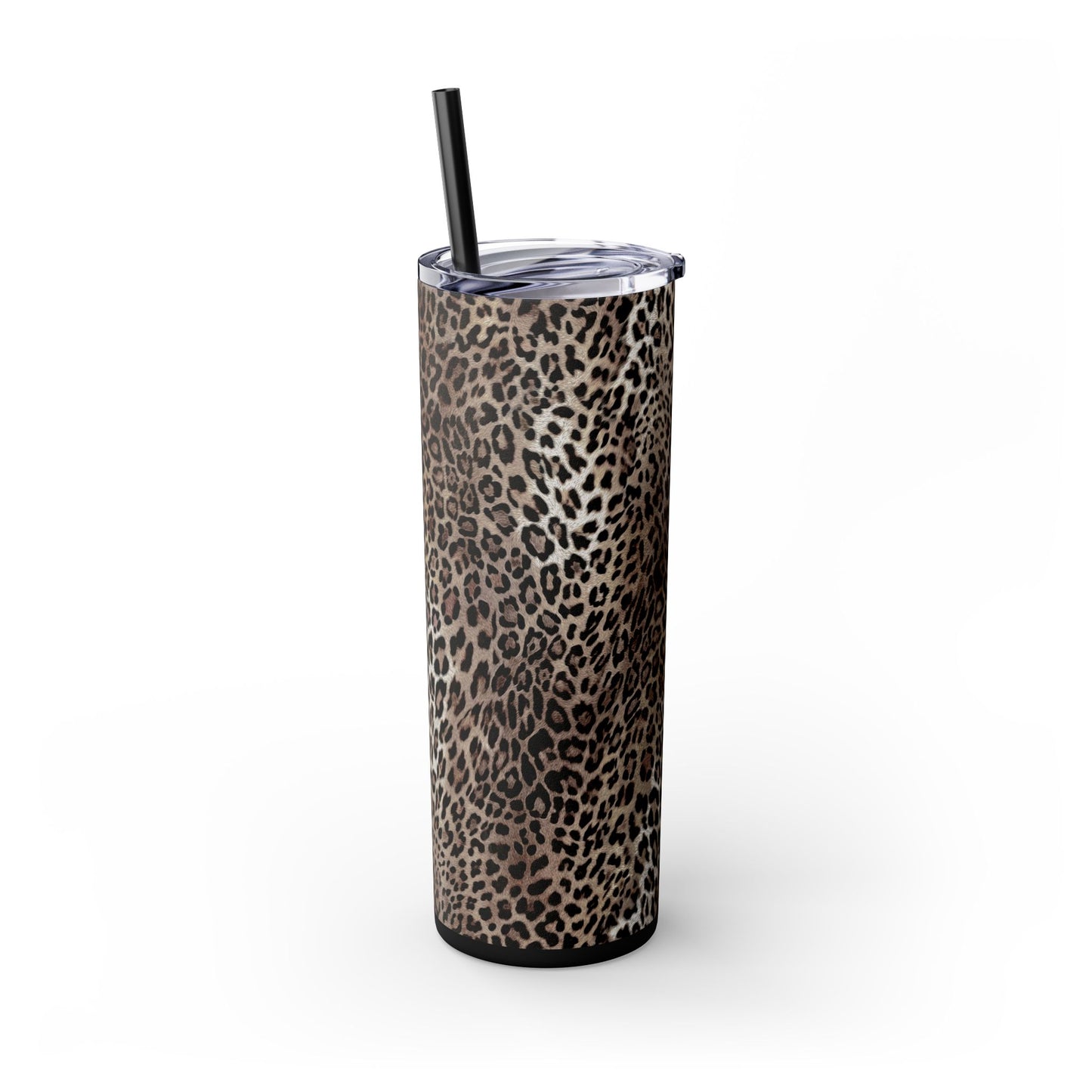 Bold Leopard - Skinny Tumbler with Straw, 20oz