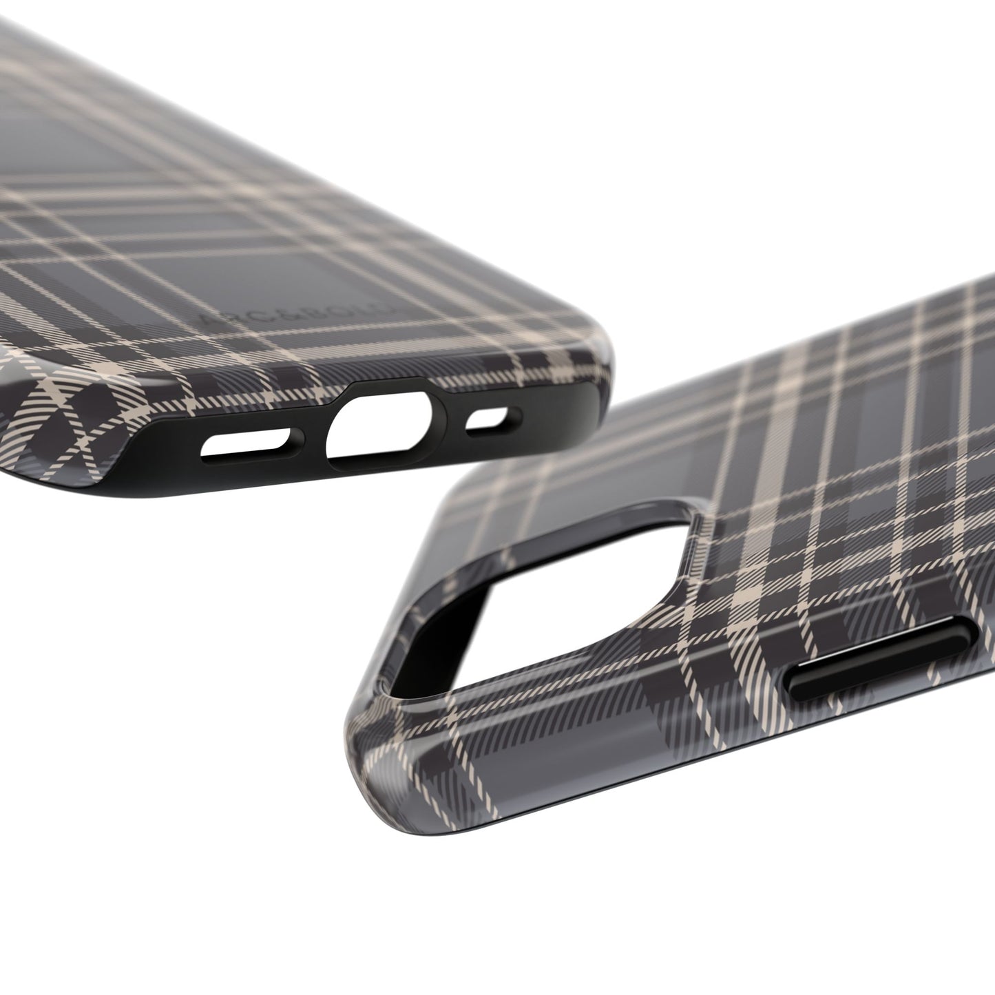 Monochrome Tartan - Tough Phone Case