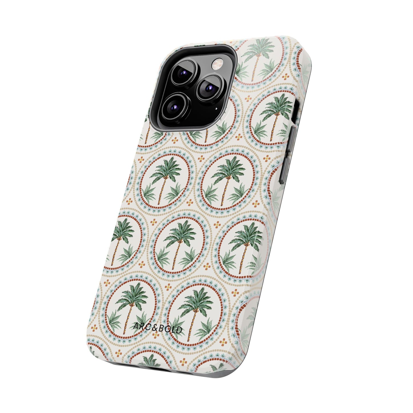Tropical Tile Palm - Tough Phone Case - Arc & Bold