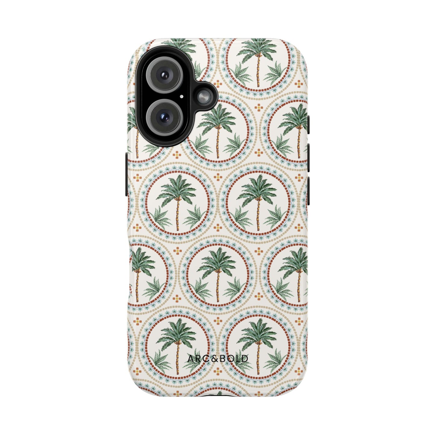 Tropical Tile Palm - Tough Phone Case - Arc & Bold