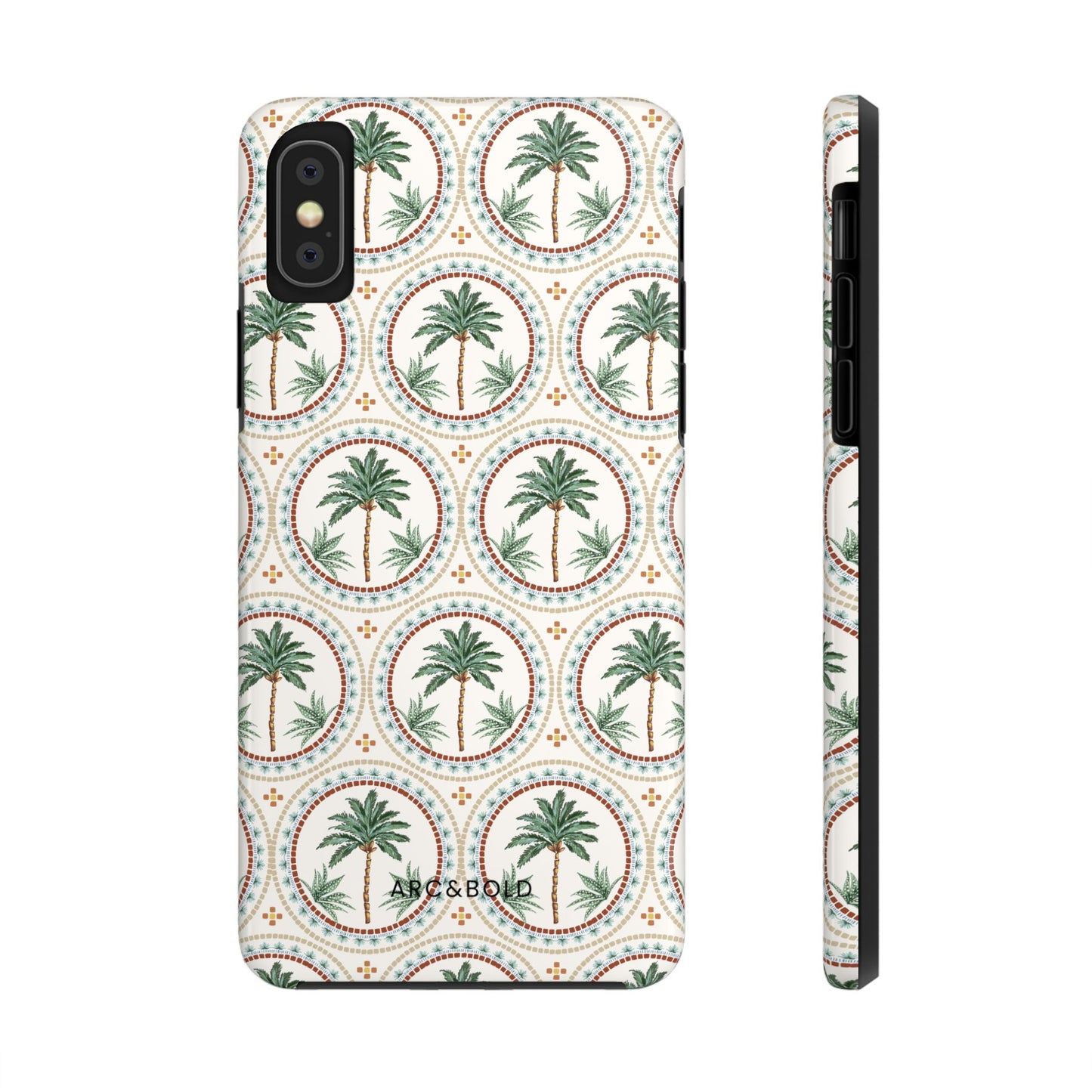 Tropical Tile Palm - Tough Phone Case - Arc & Bold