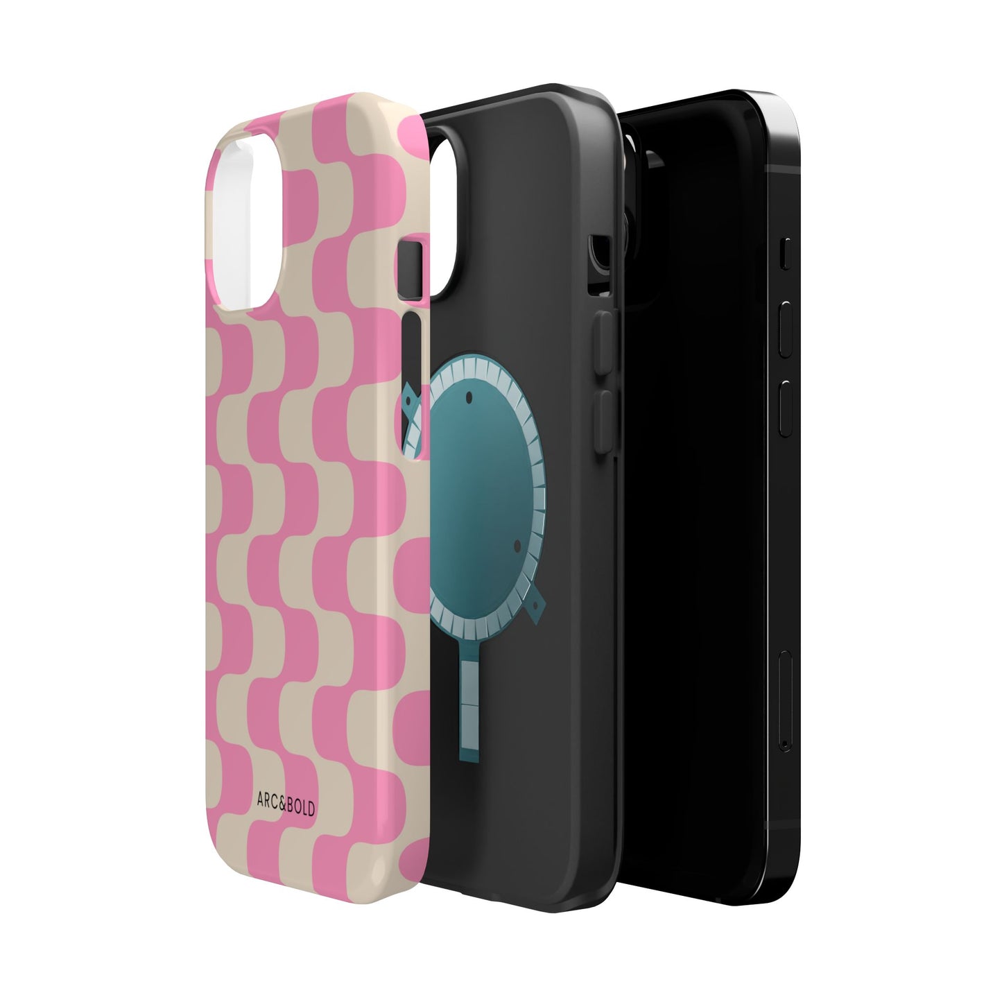 Pink Waves - Magnetic Phone Case - Arc & Bold