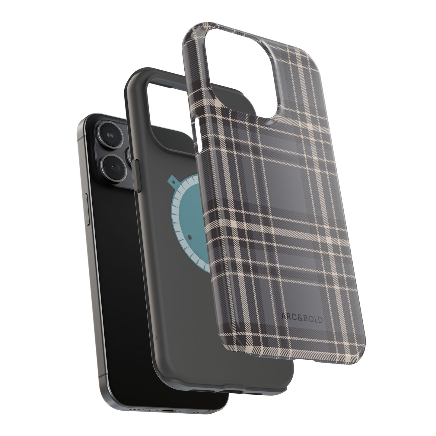 Monochrome Tartan - Magnetic Tough Case - Arc & Bold