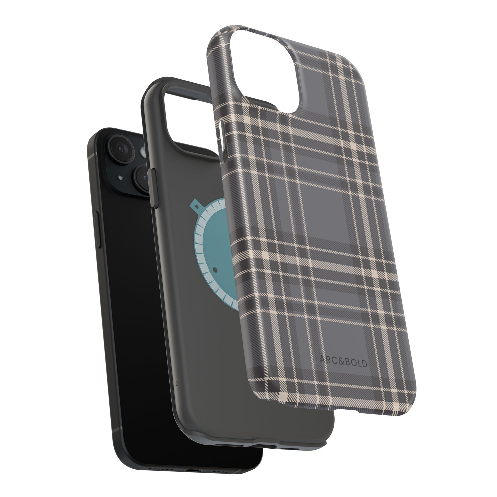 Monochrome Tartan - Magnetic Tough Case - Arc & Bold