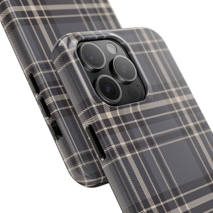 Monochrome Tartan - Tough Phone Case