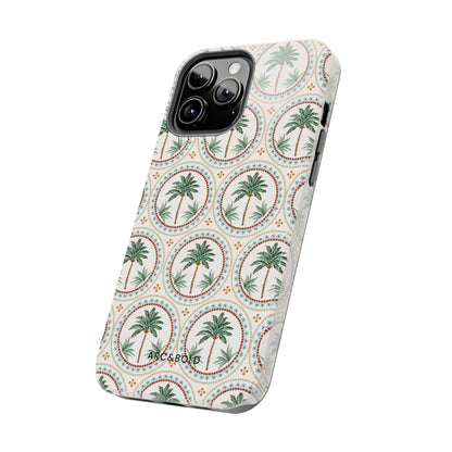 Tropical Tile Palm - Tough Phone Case - Arc & Bold