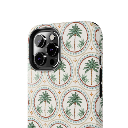 Tropical Tile Palm - Tough Phone Case - Arc & Bold