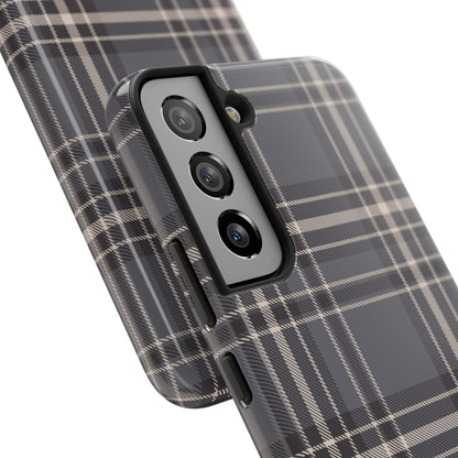 Monochrome Tartan - Tough Phone Case