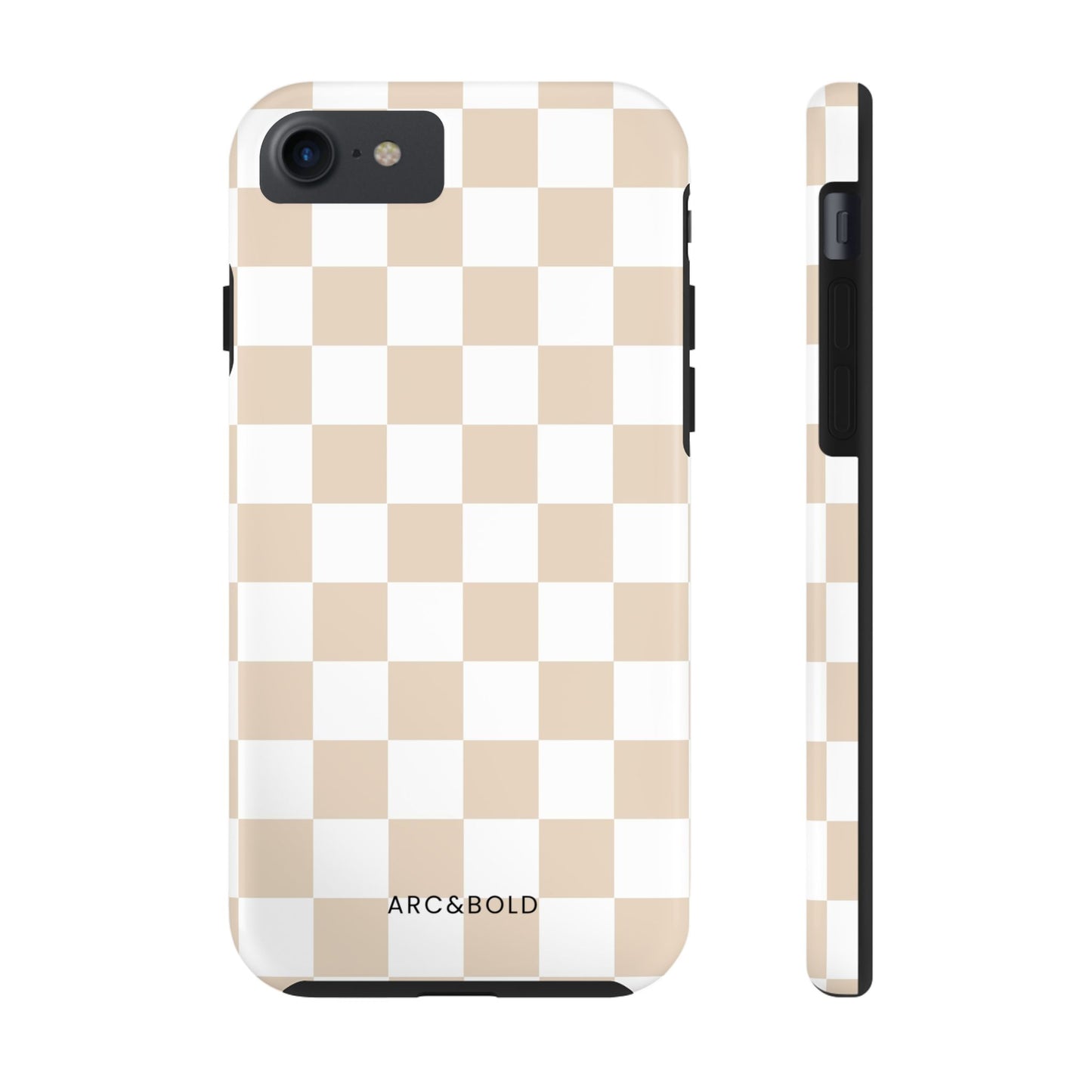 Beige Checker - Tough Phone Case - Arc & Bold
