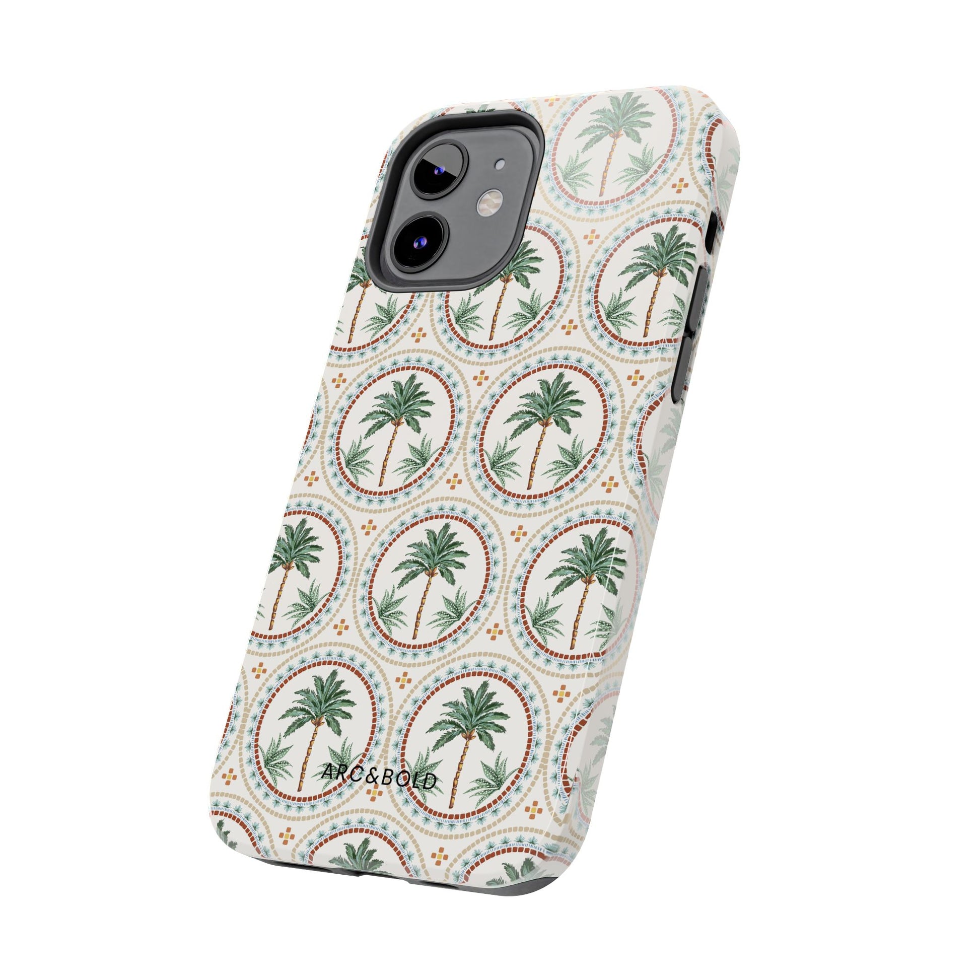 Tropical Tile Palm - Tough Phone Case - Arc & Bold