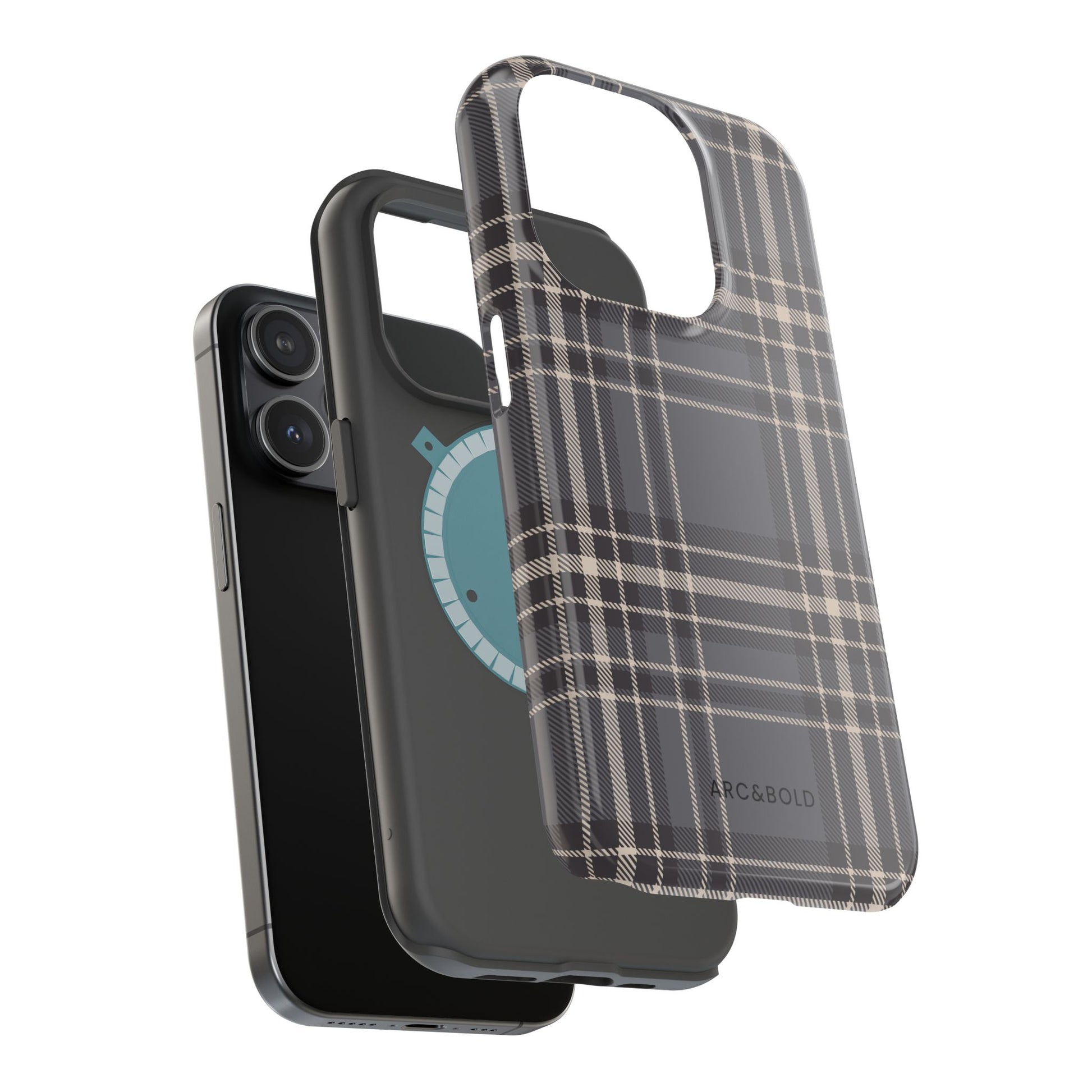 Monochrome Tartan - Magnetic Tough Case - Arc & Bold