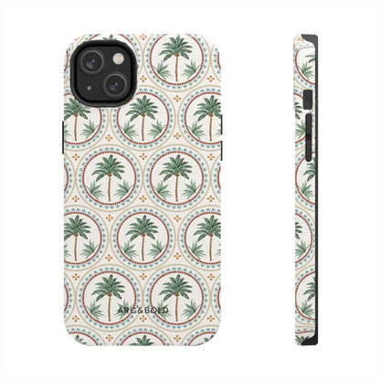 Tropical Tile Palm - Tough Phone Case - Arc & Bold
