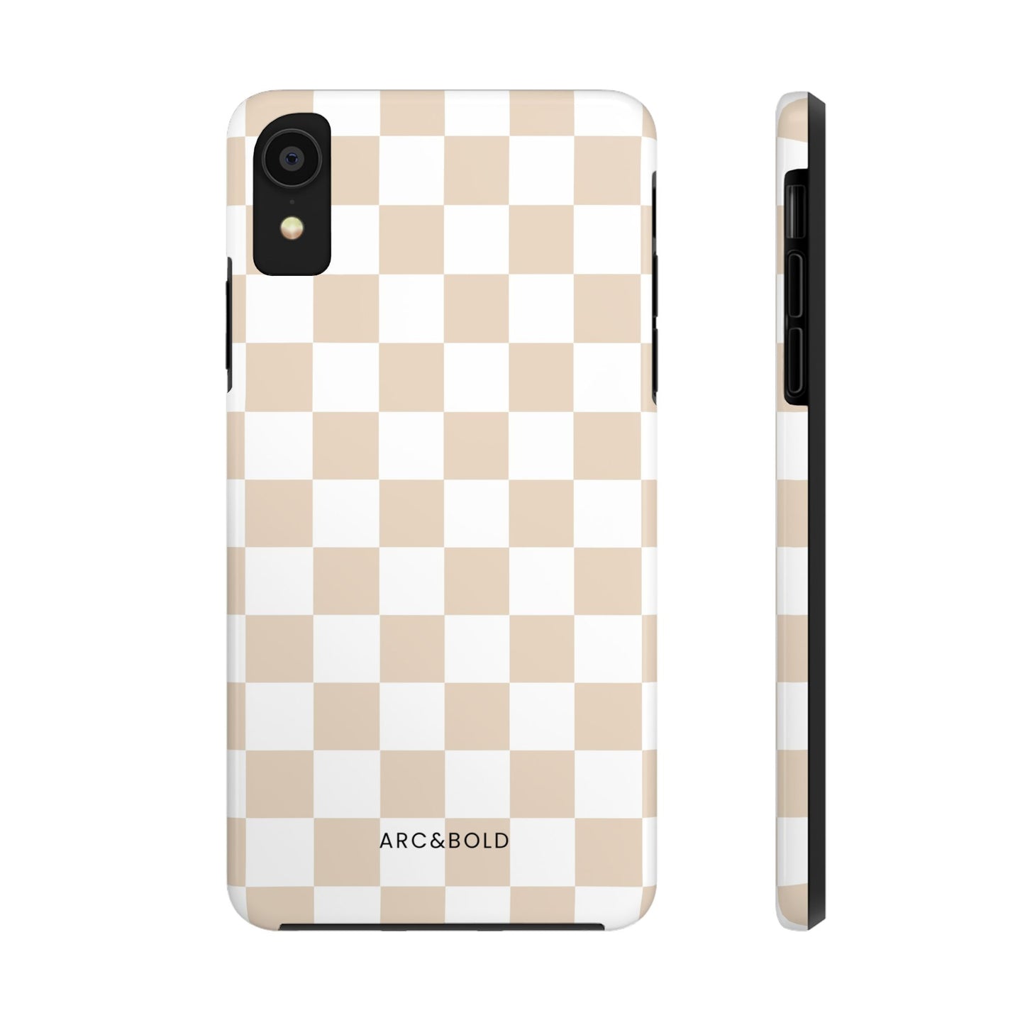 Beige Checker - Tough Phone Case - Arc & Bold