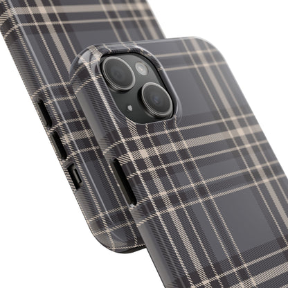 Monochrome Tartan - Tough Phone Case