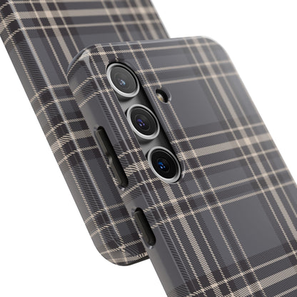 Monochrome Tartan - Tough Phone Case