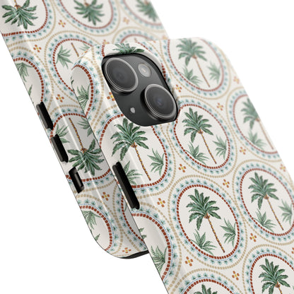 Tropical Tile Palm - Tough Phone Case - Arc & Bold
