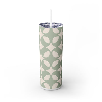 Sage Serenity - Skinny Tumbler with Straw, 20oz