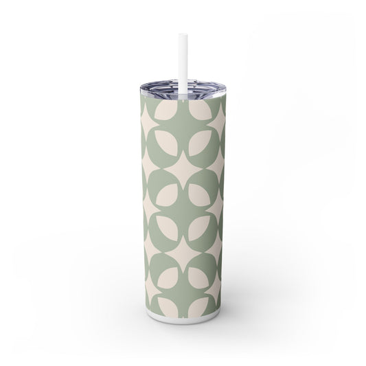 Sage Serenity - Skinny Tumbler with Straw, 20oz