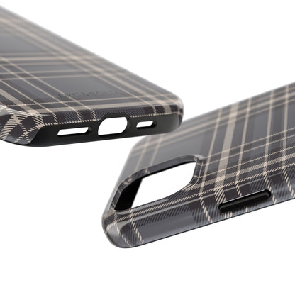 Monochrome Tartan - Tough Phone Case