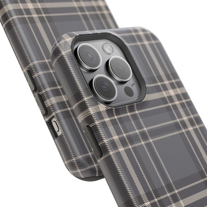 Monochrome Tartan - Magnetic Tough Case - Arc & Bold