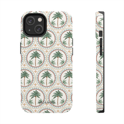 Tropical Tile Palm - Tough Phone Case - Arc & Bold