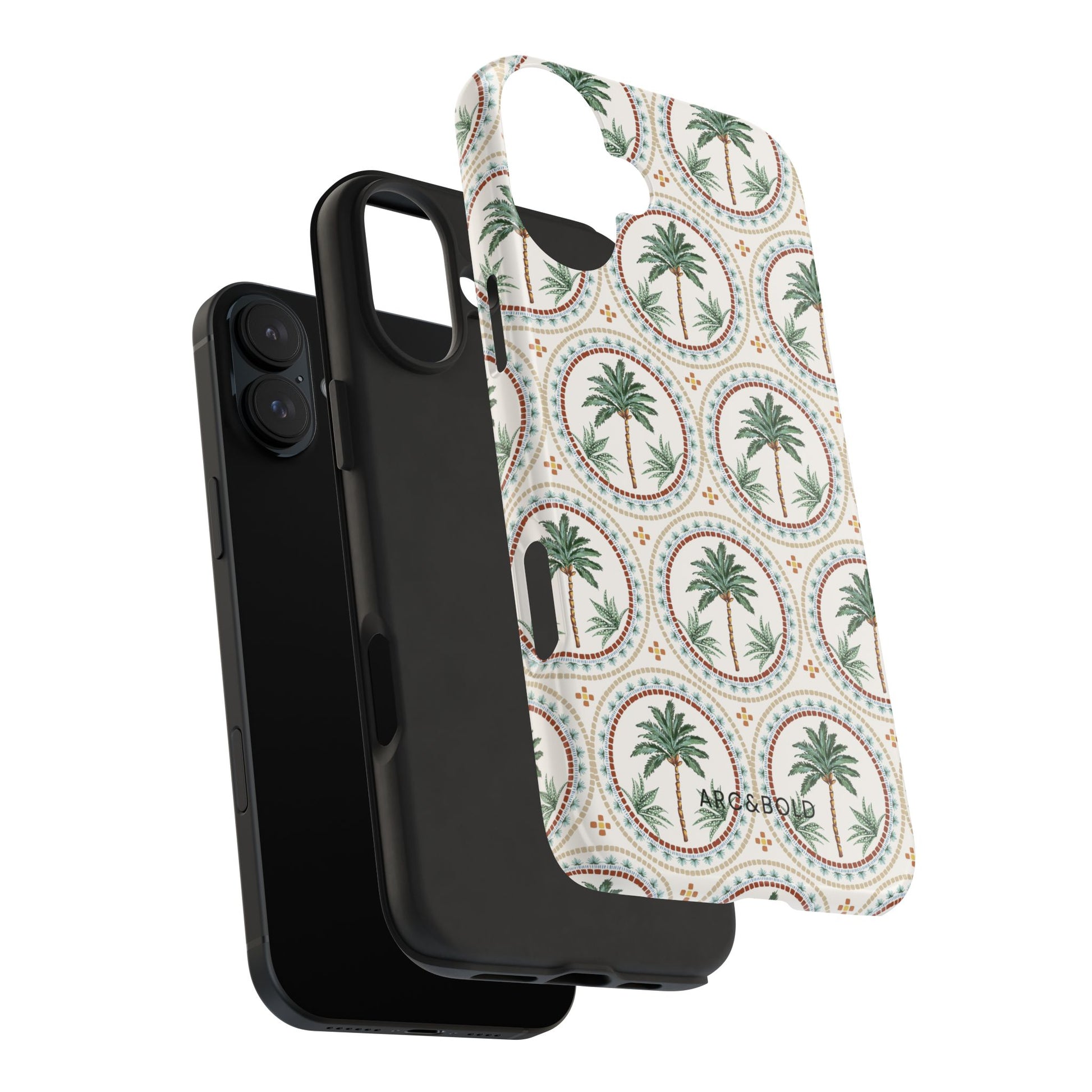 Tropical Tile Palm - Tough Phone Case - Arc & Bold