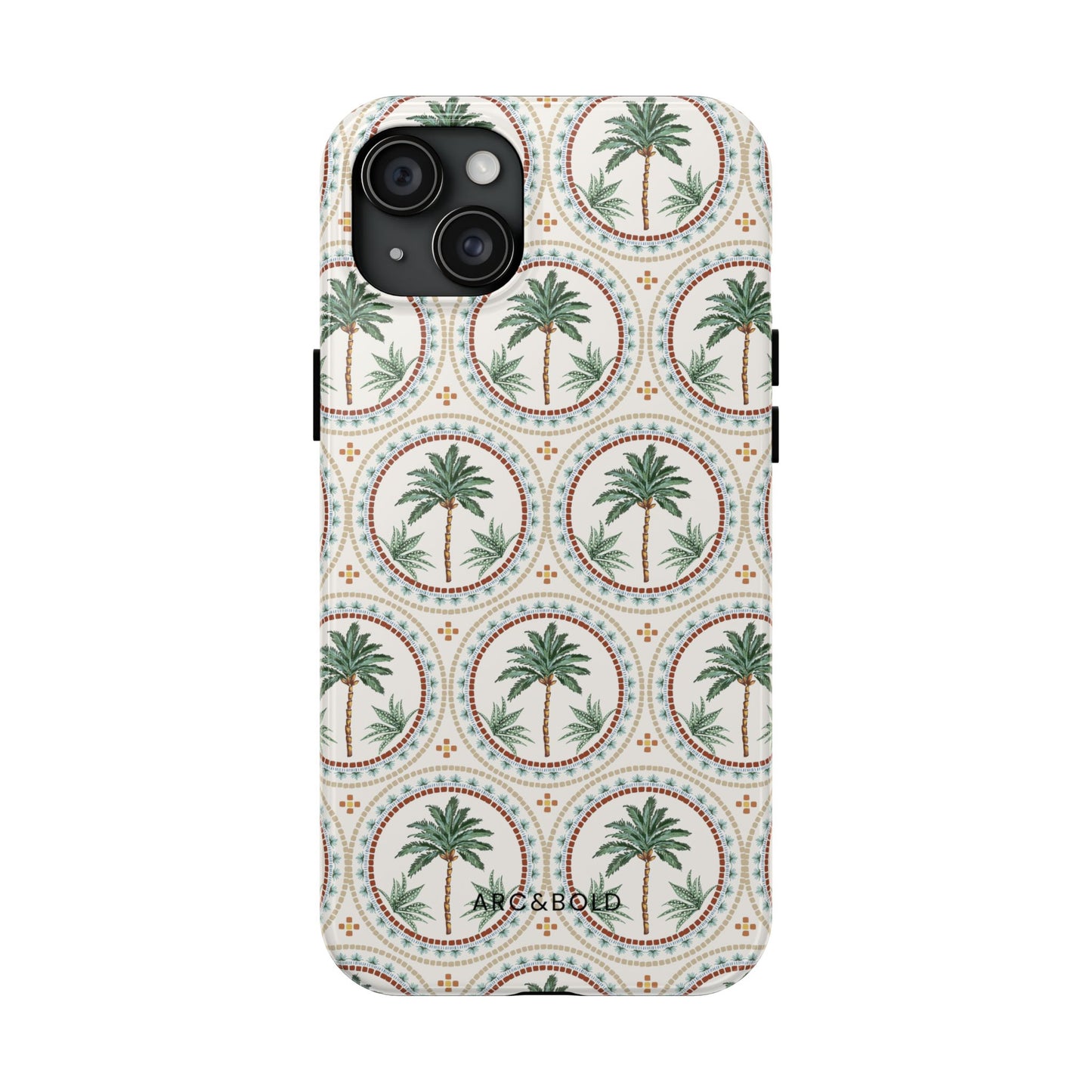 Tropical Tile Palm - Tough Phone Case - Arc & Bold
