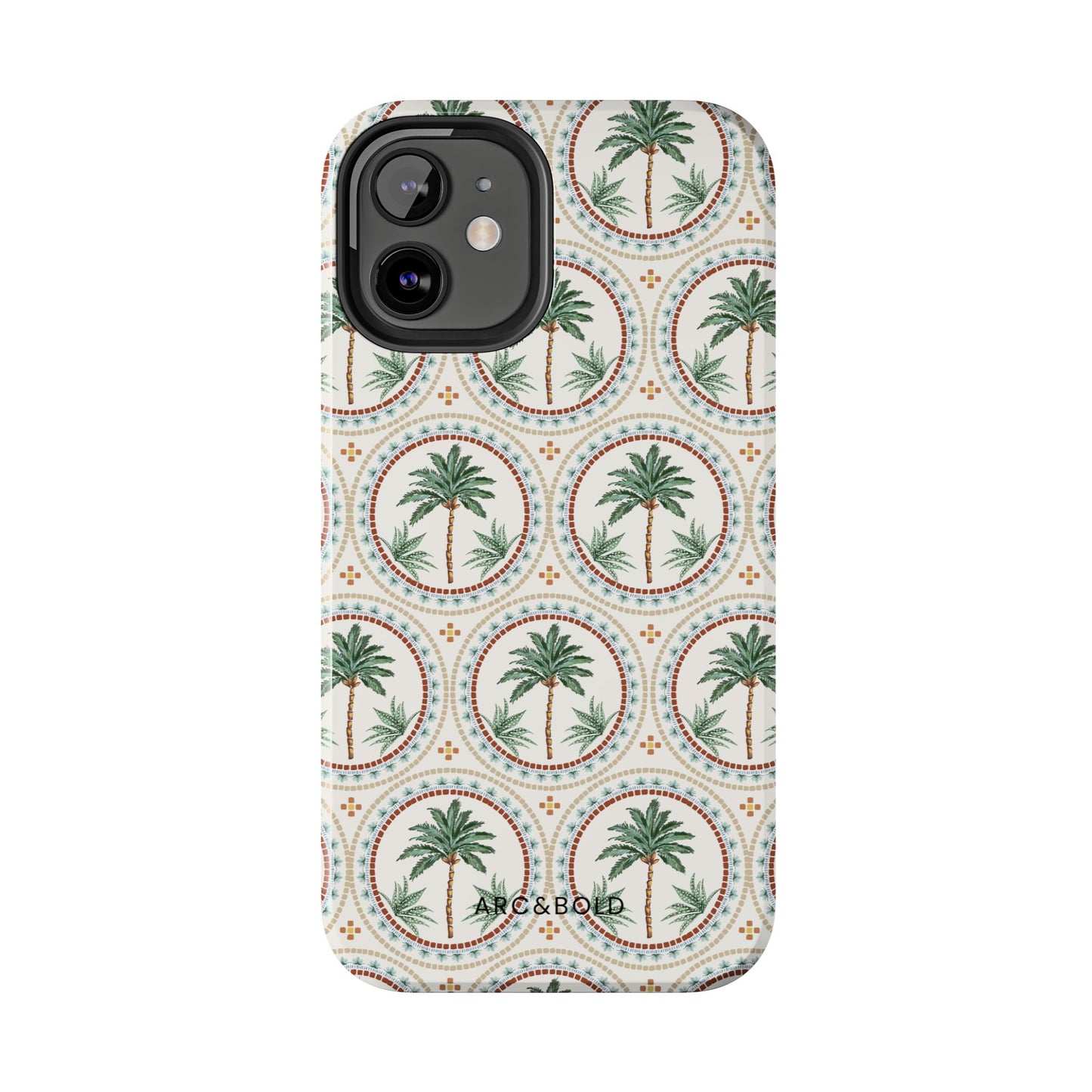 Tropical Tile Palm - Tough Phone Case - Arc & Bold