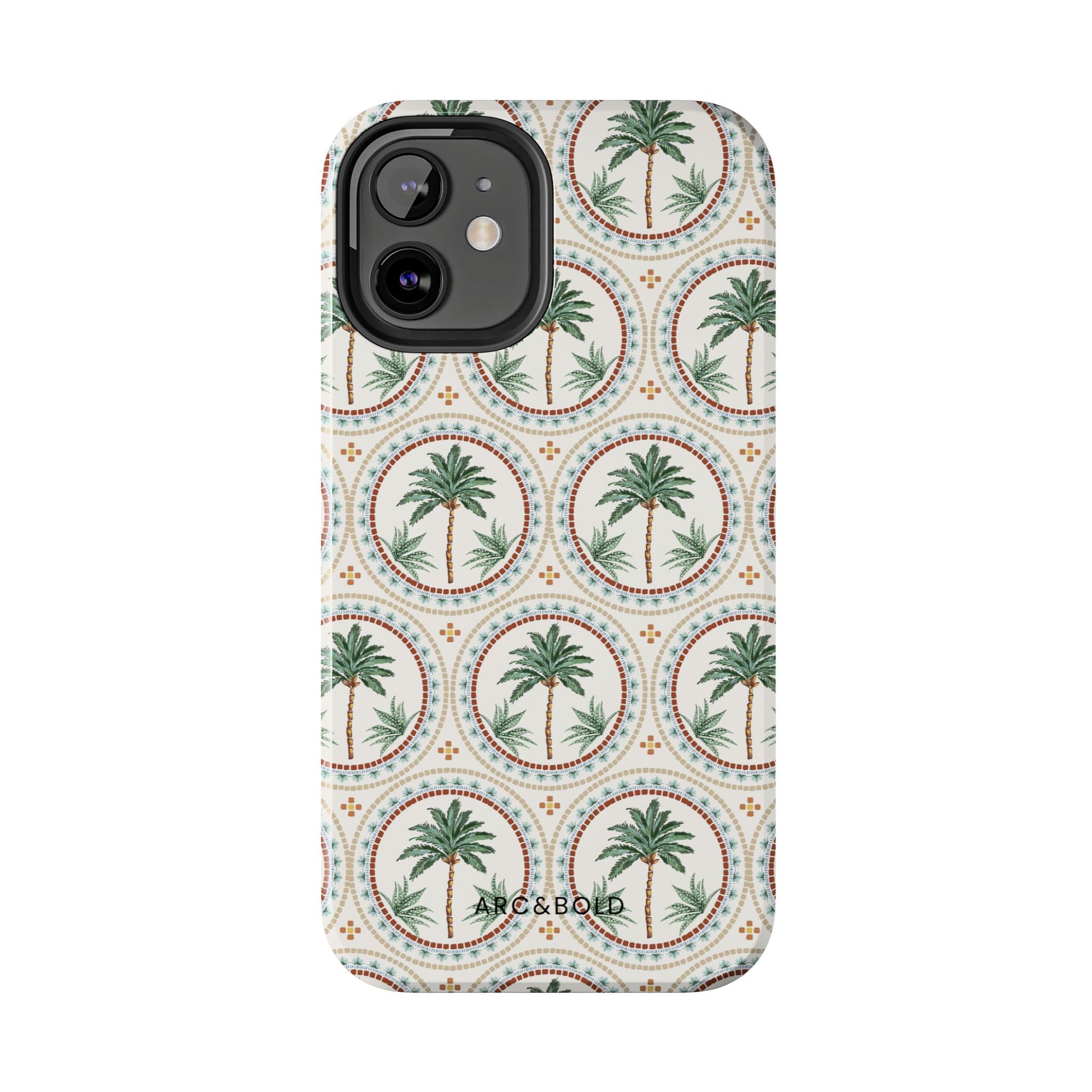 Tropical Tile Palm - Tough Phone Case - Arc & Bold